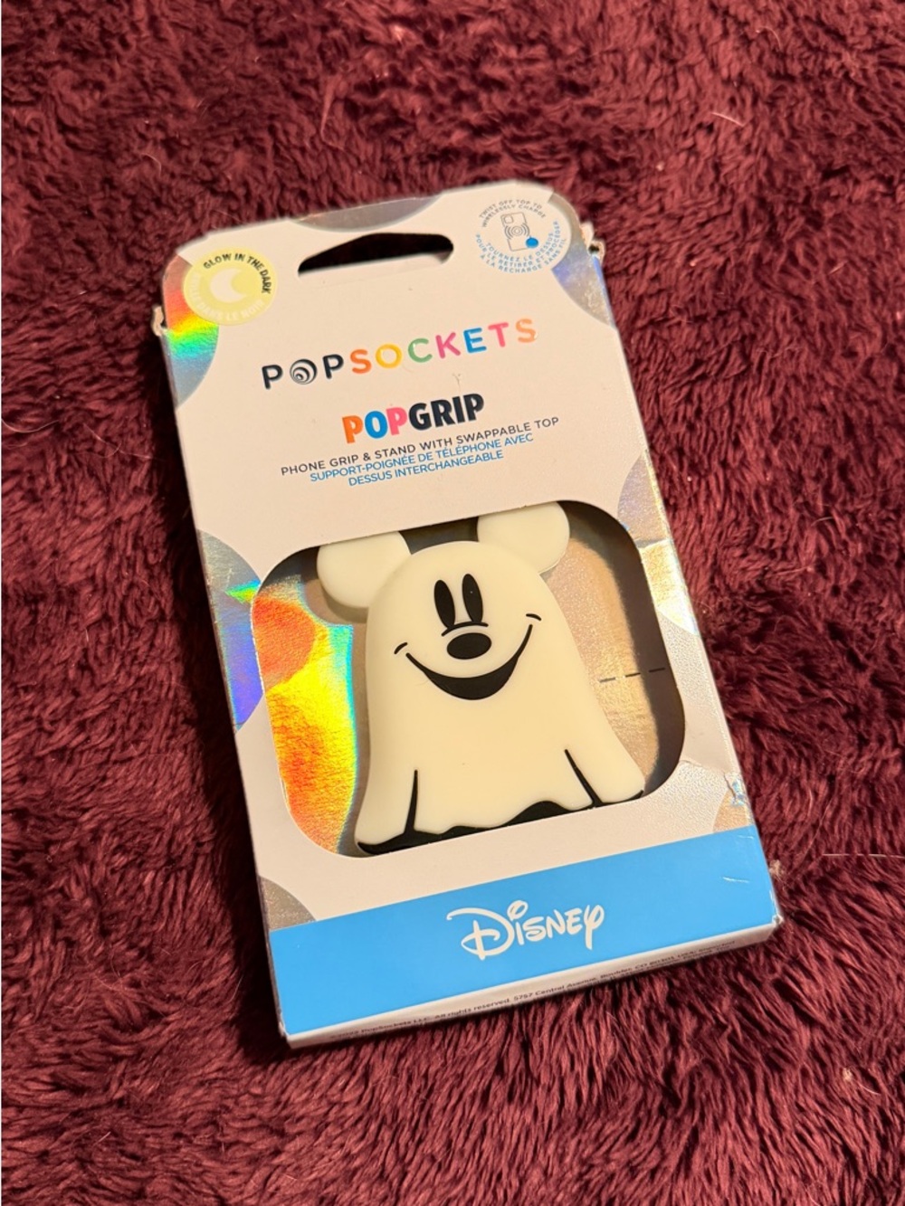 Disney Mickey Ghost PopSocket PopGrip - Cream/Black